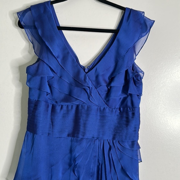 Adrianna papell blue raffle maxi formal dress size 12 - Picture 7 of 13
